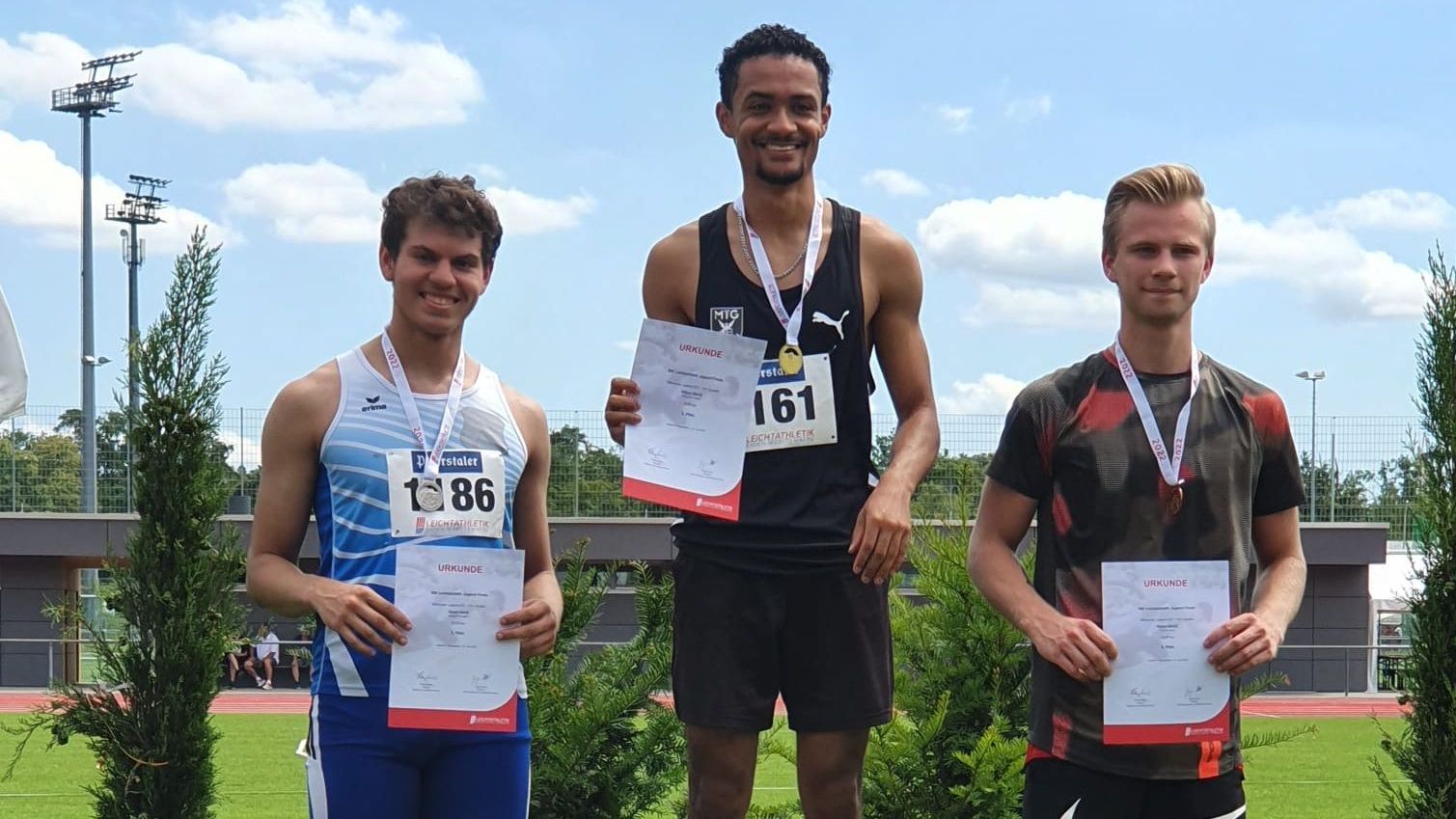 Leichtathletik - David Frank wir Baden-Württembergischer Vizemeister über 110 m Hürden